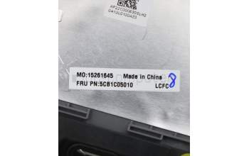 Lenovo 5CB1C05010 C-Cover with keyboard,UK English,Platinum Grey,Non_Fingerprint