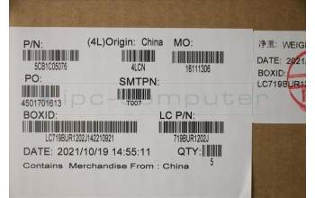 Lenovo 5CB1C05076 COVER Upper Case ASM_PO L81X7 NFPABDIS