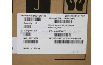 Lenovo 5CB1C13102 COVER Upper C82LM PL_SILD FP NBLKB_USI