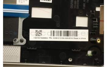 Lenovo 5CB1C13104 C-Abdeckung mit Tastatur, Arabisch, silber, Hintergrundbeleuchtung, Fingerabdruck, US