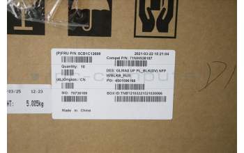 Lenovo 5CB1C13699 C-Cover with keyboard,Russian,Black,Backlight,Non_FingerPrint