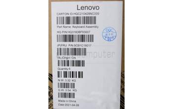 Lenovo 5CB1C15017 COVER Upper Case ASM_EURO ENG H 82CY IG