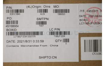 Lenovo 5CB1C18843 COVER Upper Case ASM_POR L82KD BK TEX