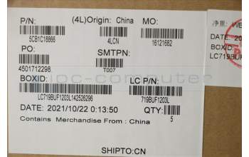 Lenovo 5CB1C18866 COVER Upper Case ASM_HIN L82KD IG IMR