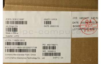 Lenovo 5CB1C19287 COVER Upper Case ASM_CZE/SLK L82NC LSR