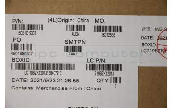 Lenovo 5CB1C19303 COVER Upper Case ASM_NORDICL82NC LSR