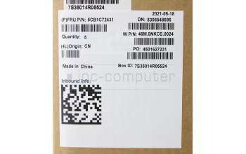 Lenovo 5CB1C72431 C-Abdeckung mit Tastatur, Tschechisch/Slowakisch, Mineralgrau, Hintergrundbeleuchtung