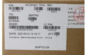 Lenovo 5CB1C75074 COVER Upper Case ASM_NORDICL82KVFPA/GUMA