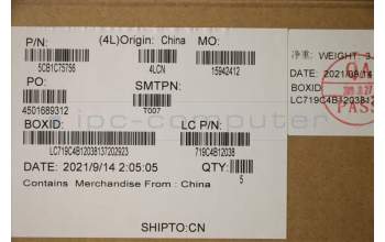 Lenovo 5CB1C75756 COVER Upper Case ASM_SPA L82KV NFPA/GUMA