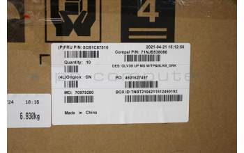 Lenovo 5CB1C87510 COVER UpperCaseASM_GRE C21A4 MGBL