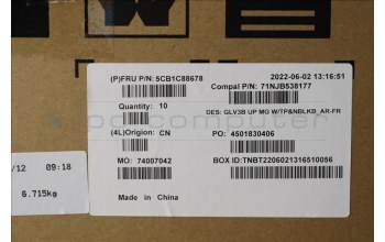 Lenovo 5CB1C88678 COVER UpperCaseASM_FRA/ARA C21A4 MGNBL