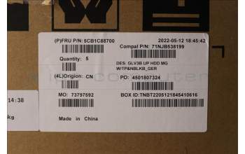 Lenovo 5CB1C88700 C-Cover with keyboard,German,Mineral Grey,Non_Backlight