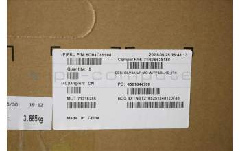 Lenovo 5CB1C89908 COVER Upper Case ASM_ITA C 21A2 MGBL