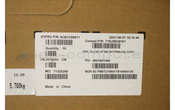 Lenovo 5CB1C89911 COVER Upper Case ASM_POR C 21A2 MGBL