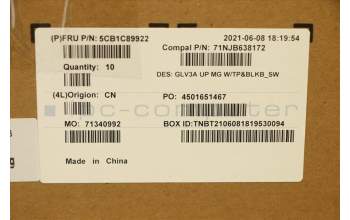 Lenovo 5CB1C89922 COVER Upper Case ASM_SWS C 21A2 MGBL