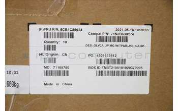 Lenovo 5CB1C89924 COVER Upper Case ASM_CZE/SLK C 21A2 MGBL