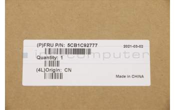 Lenovo 5CB1C92777 C-Abdeckung mit Tastatur, Bulgarisch, Hintergrundbeleuchtung