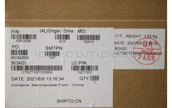 Lenovo 5CB1C93056 COVER Upper Case ASM_TC L82JW BU_RGBW/F