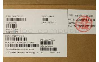 Lenovo 5CB1C93103 COVER Upper Case ASM_GER L82JW SG_BUW/F