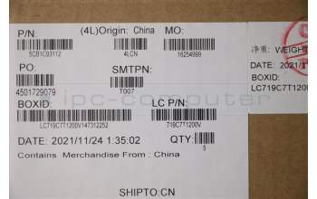 Lenovo 5CB1C93112 COVER Upper Case ASM_LA SPAL82JWSG_BUW/F