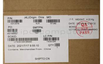 Lenovo 5CB1C93169 COVER Upper Case ASM_GER L82JS SGw/WHWRF