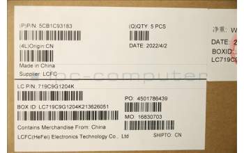 Lenovo 5CB1C93183 COVER Upper Case ASM_SPA L82JS SGw/WHWRF