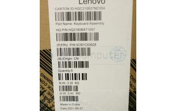 Lenovo 5CB1C93628 COVER Upper Case ASM_FRA_H20WHSTOGY