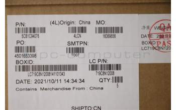 Lenovo 5CB1C94076 C-Cover with keyboard,Portuguese,Grey,RGB Backlight