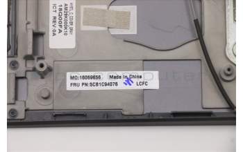 Lenovo 5CB1C94076 C-Cover with keyboard,Portuguese,Grey,RGB Backlight