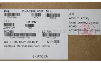 Lenovo 5CB1D01938 COVER Upper Case ASM_ENGL82C7IG_TEX_LIPC