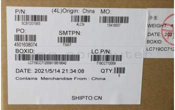 Lenovo 5CB1D01955 C-Cover with keyboard,Hebrew,Iron Grey