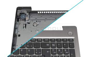 5CB1D03702 original Lenovo keyboard incl. topcase DE (german) grey/silver