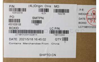 Lenovo 5CB1D03705 ABDECKUNG, Baugruppe Oberer Gehäuseteil_GRE L81W1 NFPPGLIPC