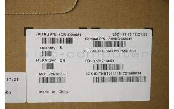 Lenovo 5CB1D04581 COVER Upper Case ASM_SPA C 82K1