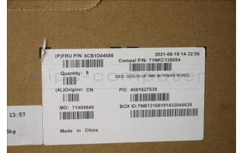 Lenovo 5CB1D04586 COVER Upper Case ASM_NORDIC C 82K1