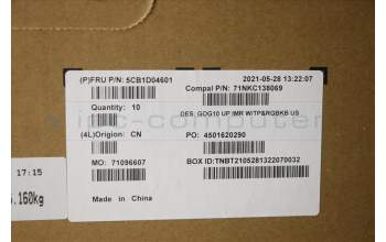 Lenovo 5CB1D04601 COVER Upper Case ASM_ENG C 82K1 RGB