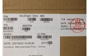 Lenovo 5CB1D05121 COVER Upper Case ASM_KOR L82K6 GY