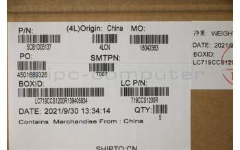 Lenovo 5CB1D05137 COVER Upper Case ASM_TUR L82K6 GY