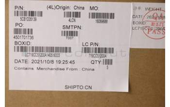 Lenovo 5CB1D05139 COVER Upper Case ASM_EURO ENG L82K6 GY