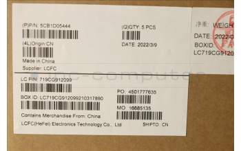 Lenovo 5CB1D05444 COVER Upper Case ASM_TC L82JD STw/BUWRF