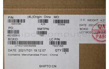 Lenovo 5CB1D10481 COVER Upper Case ASM_GER L82JF SGw/WHWRF