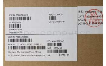 Lenovo 5CB1D20018 COVER Upper Case ASM_FRA/ENGL82JM PHA_BU