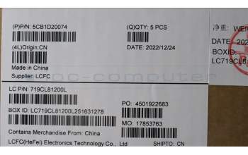 Lenovo 5CB1D20074 COVER Upper Case ASM_UKR L82JN PHA_BU