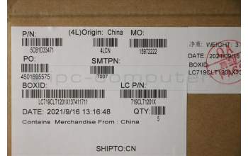 Lenovo 5CB1D33471 C-Cover with keyboard, French, Grey, Backlight, US