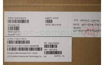 Lenovo 5CB1D33479 C-Abdeckung mit Tastatur, Portugiesisch, grau, Hintergrundbeleuchtung