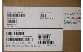 Lenovo 5CB1D33483 C-Cover with keyboard, Spanish, Grey, Backlight, UK