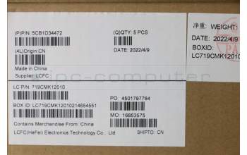 Lenovo 5CB1D34472 COVER Upper Case ASM_KOR L82NJ L/S DIS