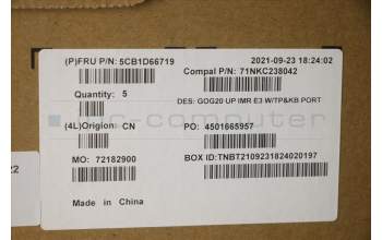 Lenovo 5CB1D66719 COVER Upper Case ASM_POR C 82K2 E3