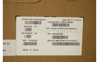 Lenovo 5CB1D66727 COVER Upper Case ASM_BEL C 82K2 E3