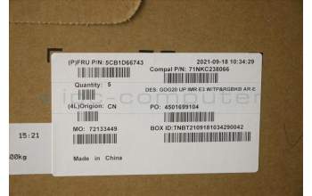 Lenovo 5CB1D66743 COVER Upper Case ASM_ARA C 82K2 E3 RGB